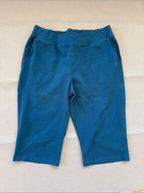 D & Co Active Women’s Skimmer Knit Pants - Tuscan Teal Size Large